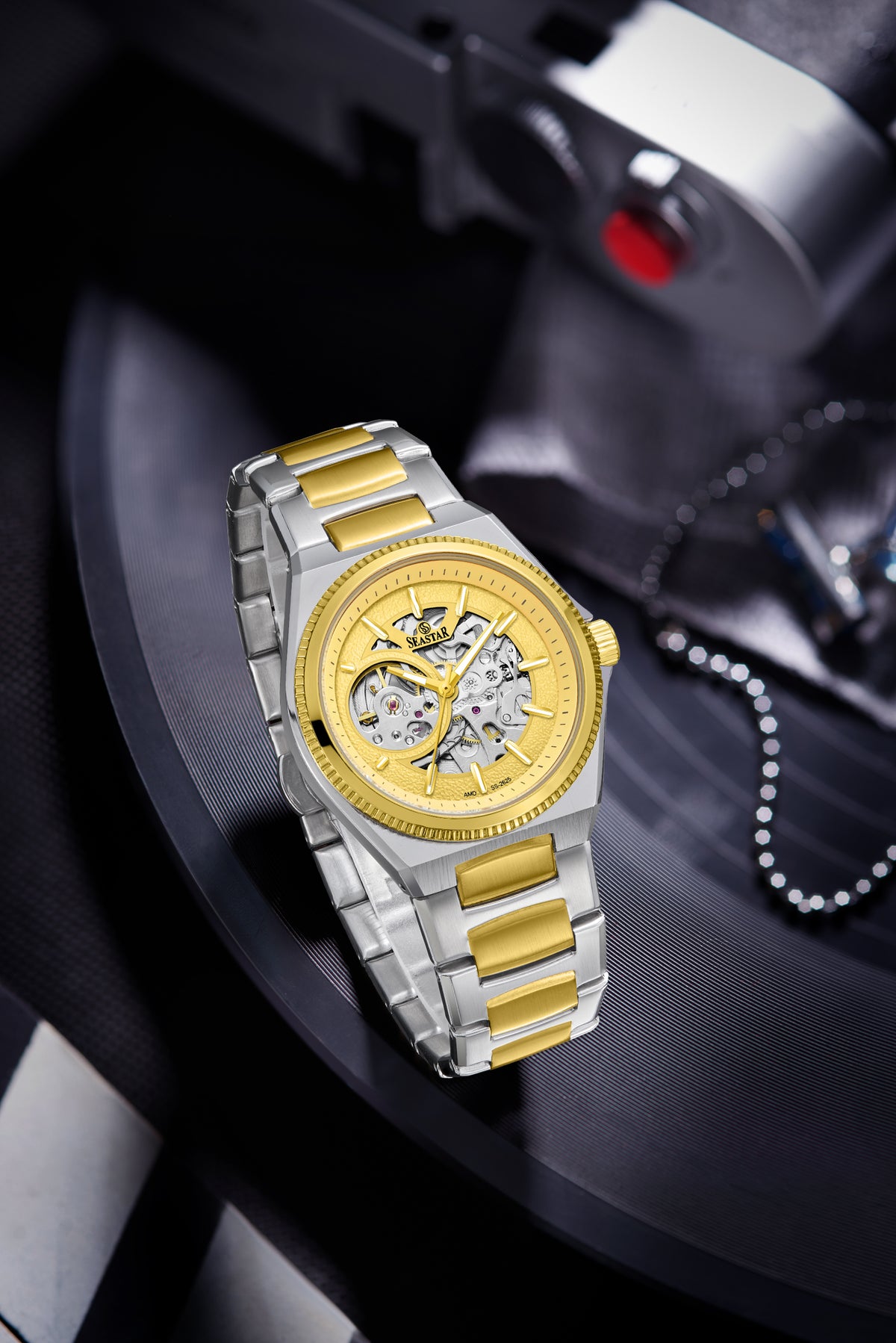 SS-2625 Automatic Mechanical Skeleton Stainless Steel Men’s Watch