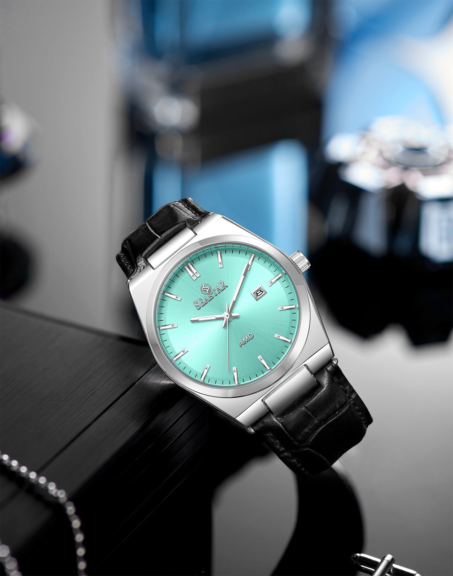 Seastar Leather Straps Men's Watch 1500