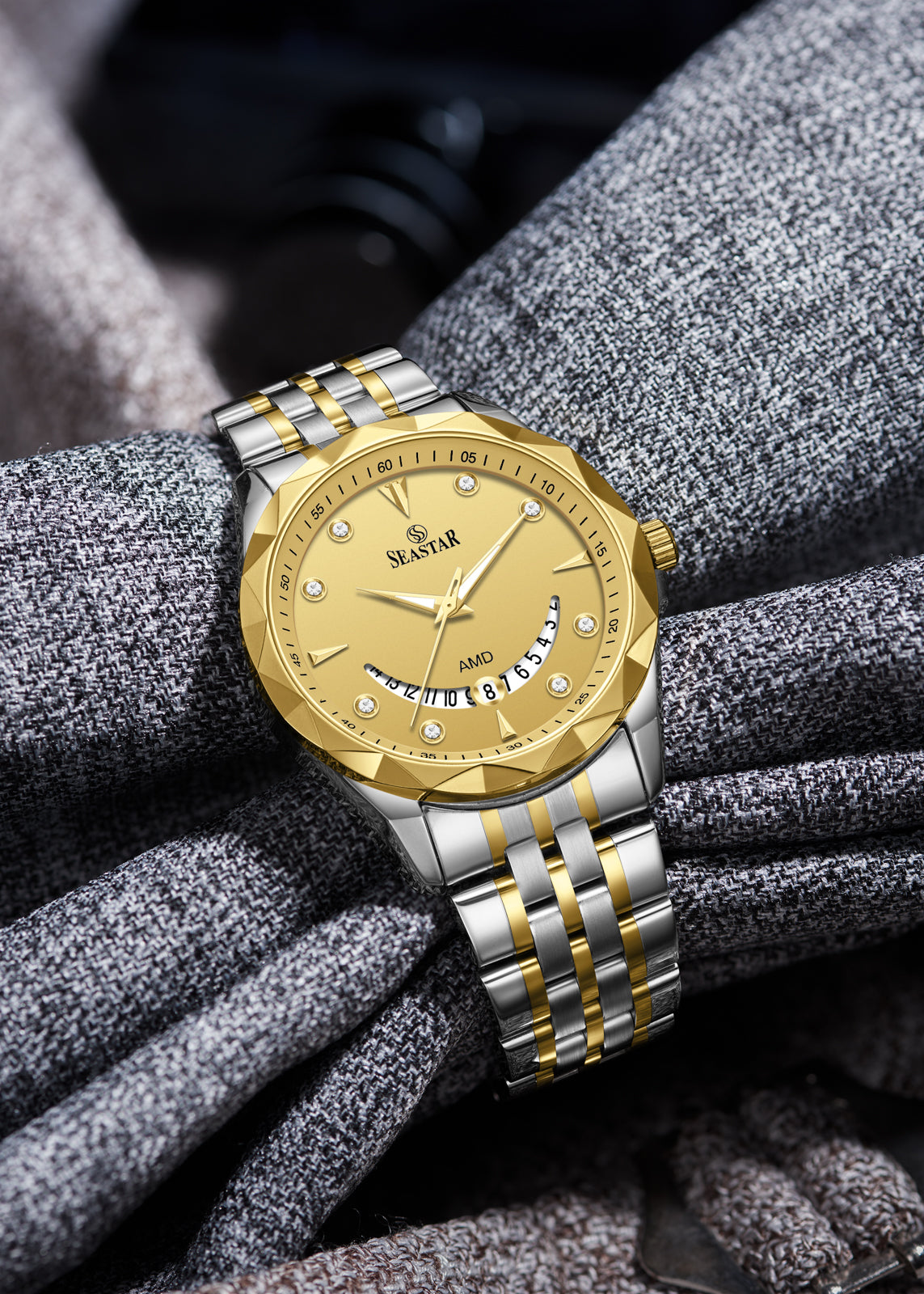 Seastar SS-2472M Stainless Steel Men's Watch