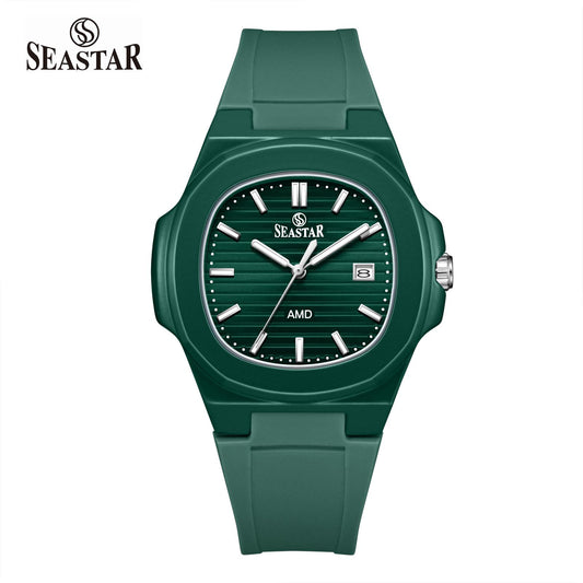 SEASTAR SS-2443M Men's Silicone Strap Analog Watch