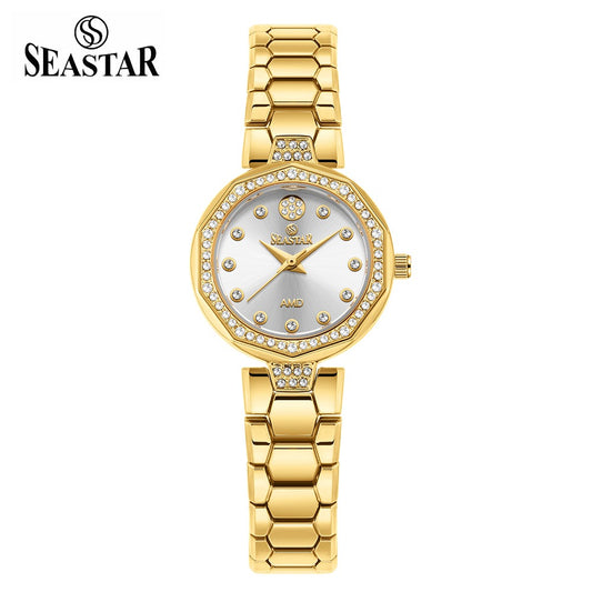 Seastar SS-2427L – Elegant Women's Bracelet Watch with Crystal Accents