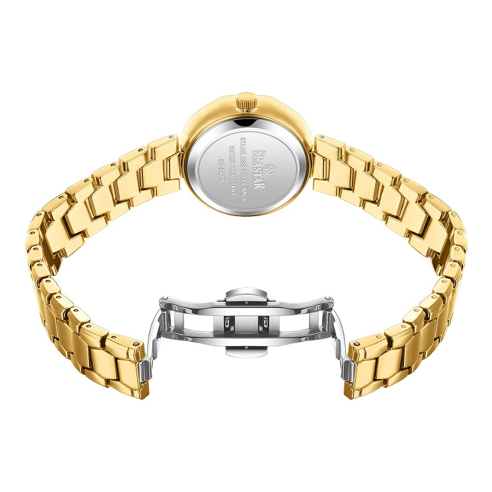 Seastar SS-2427L – Elegant Women's Bracelet Watch with Crystal Accents