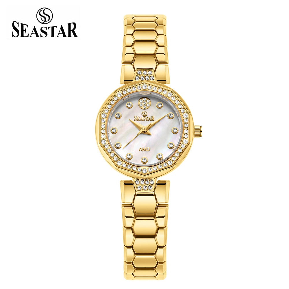 Seastar SS-2427L – Elegant Women's Bracelet Watch with Crystal Accents