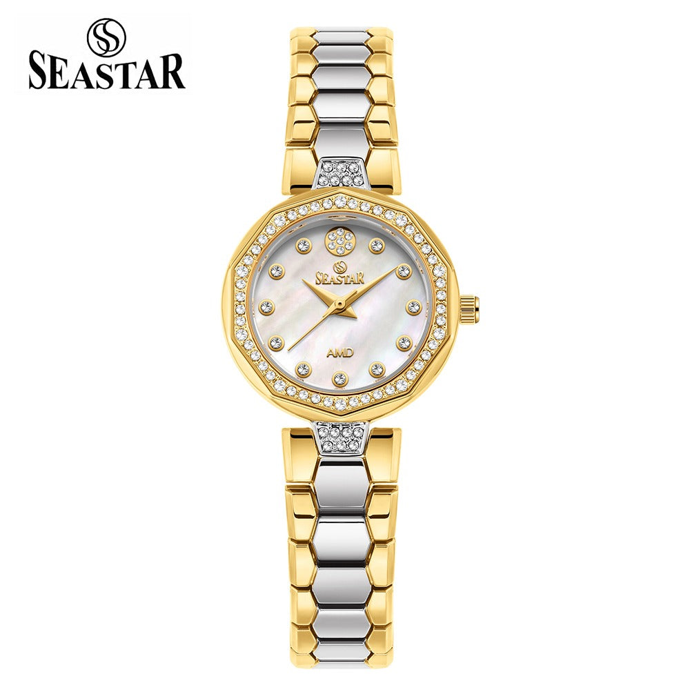 Seastar SS-2427L – Elegant Women's Bracelet Watch with Crystal Accents