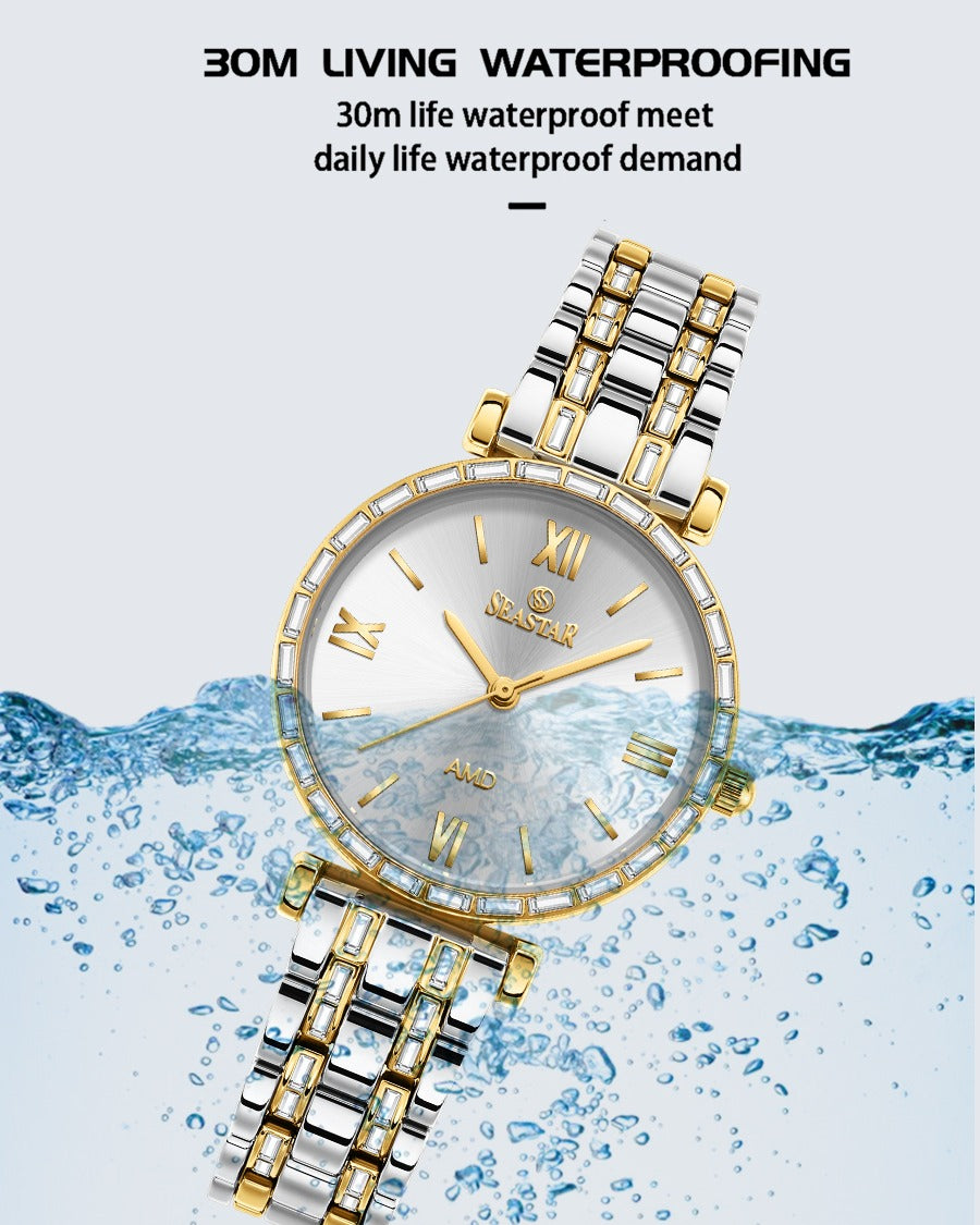 Seastar SS-2430L – Elegant Crystal Women’s Analog Watch
