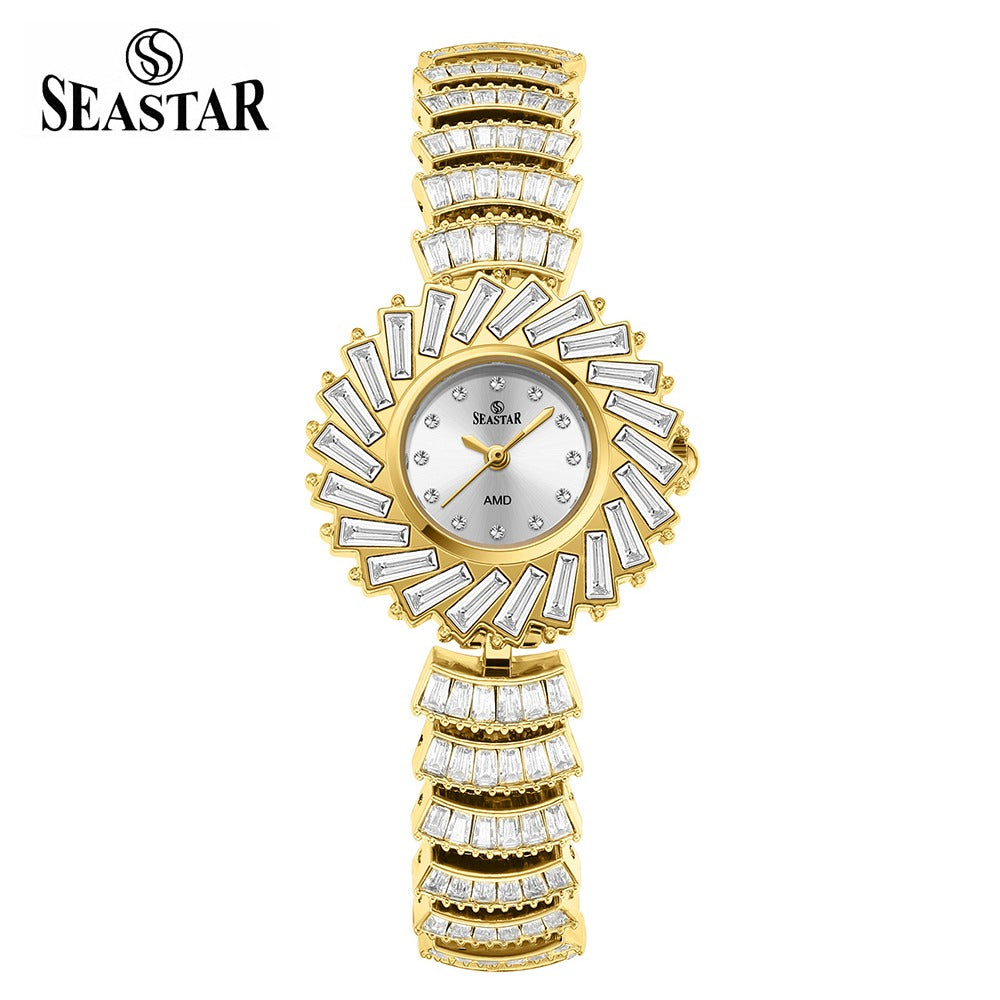 Seastar SS-2440L Women’s Luxury Crystal Flower Dial Watch
