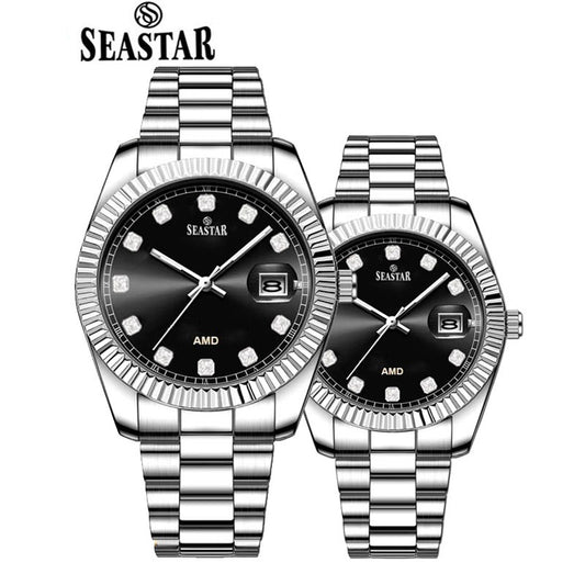 Seastar S111 Couple – Stainless Steel His & Her Watch Set