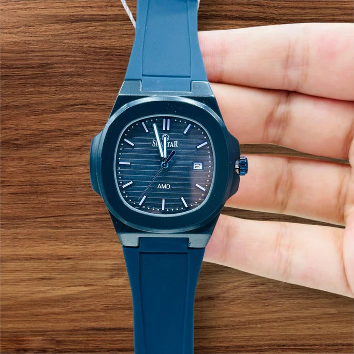 SEASTAR SS-2443M Men's Silicone Strap Analog Watch