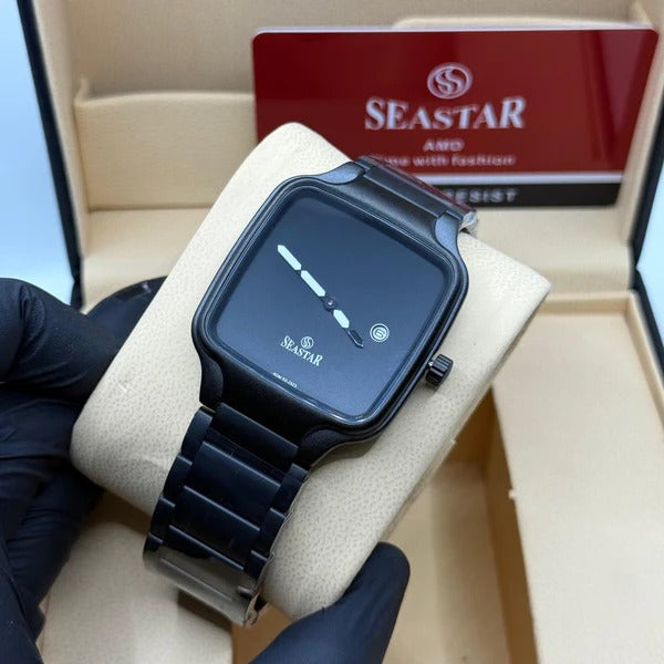 Seastar SS-2523M Square Dial Stylish Stainless Steel Chain Men’s Watch
