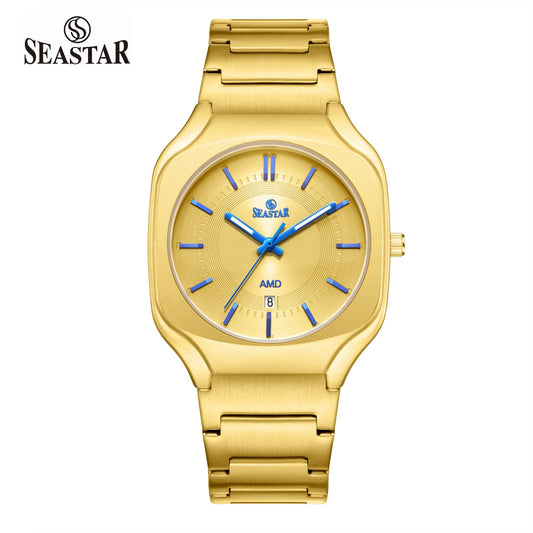 SEASTAR SS-2449M Sleek Analog Men's Watch with Date - Seastar Watches-Stainless Steel-Watches