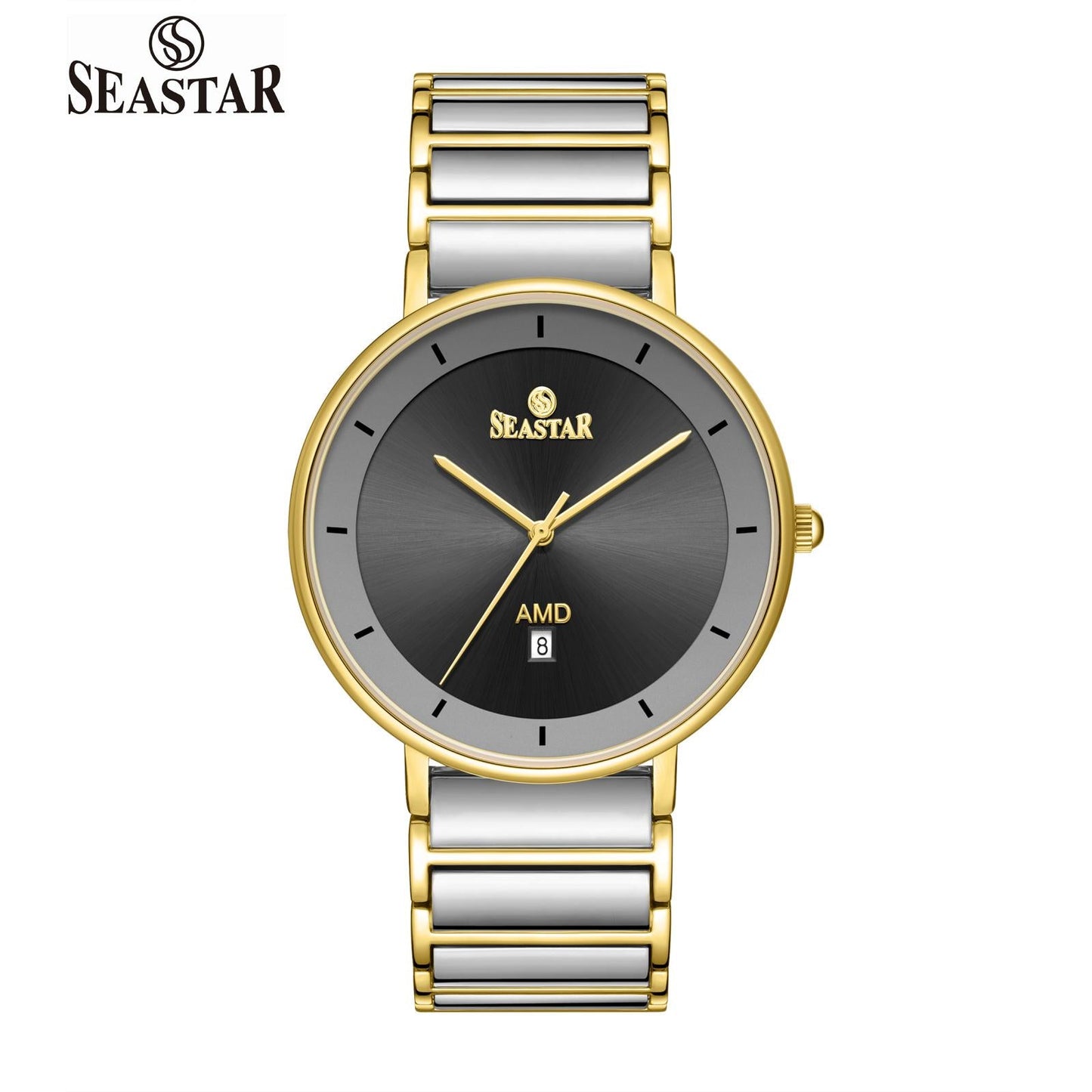 SEASTAR SS-2454M Ultra-Slim Analog Men’s Watch - Seastar Watches-Stainless Steel-Seastar Men