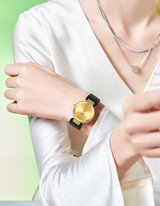 Seastar SS-2461L Vintage Round Ladies Watch | Petite Leather Strap Series - Seastar Watches-Leather-Seastar Women