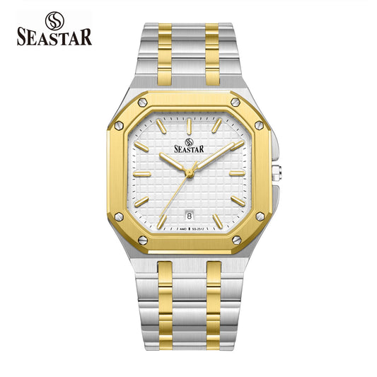 Seastar SS-2512M Japan Movement Premium Stainless Steel Chain Men's Watch - Seastar Watches-Stainless Steel-Seastar Men