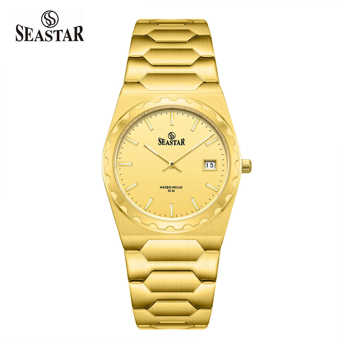 SS-2635 Men’s Stainless Steel Date Watch - Seastar Watches-Seastar Watches-