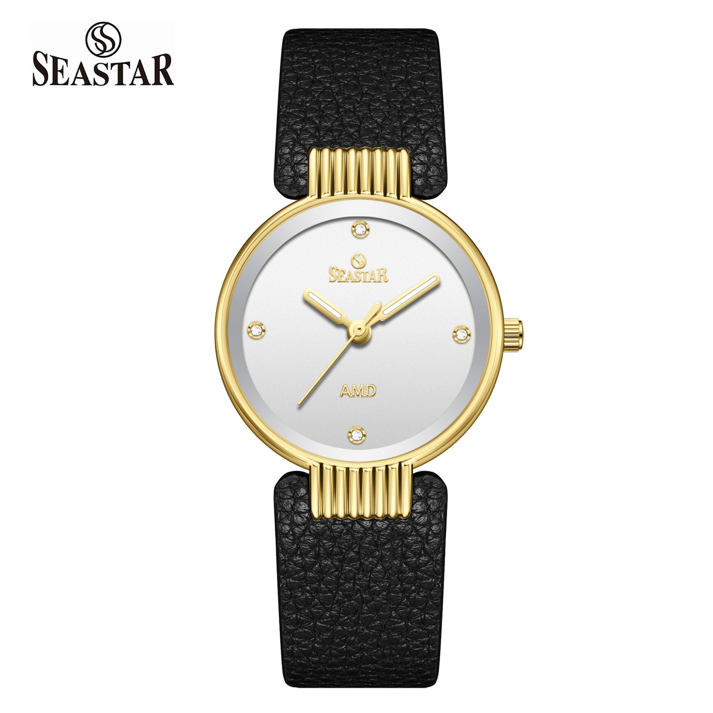 Seastar SS-2461L Vintage Round Ladies Watch | Petite Leather Strap Series