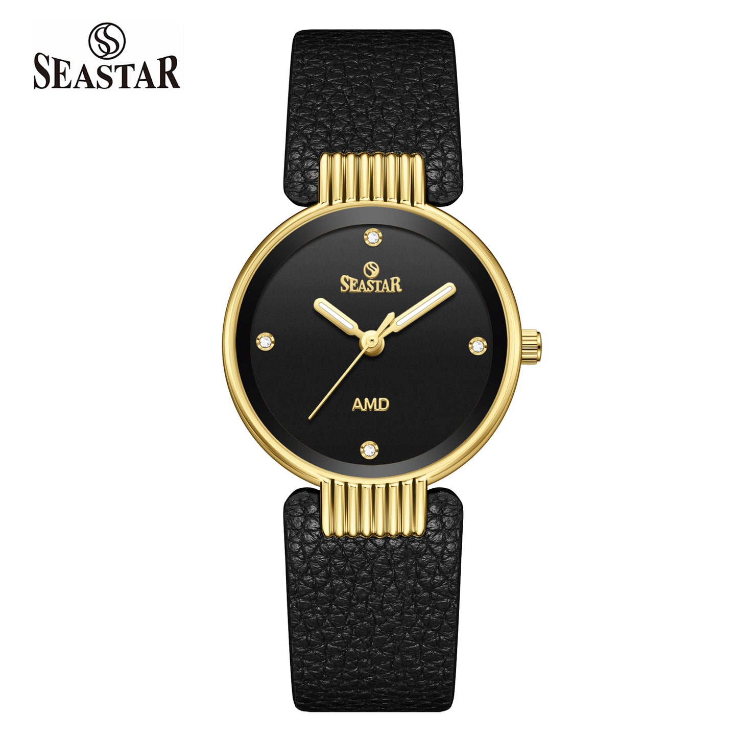 Seastar SS-2461L Vintage Round Ladies Watch | Petite Leather Strap Series
