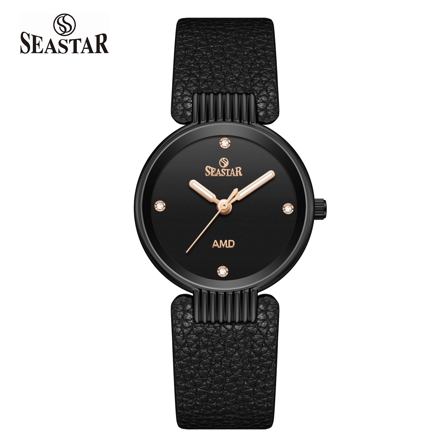Seastar SS-2461L Vintage Round Ladies Watch | Petite Leather Strap Series
