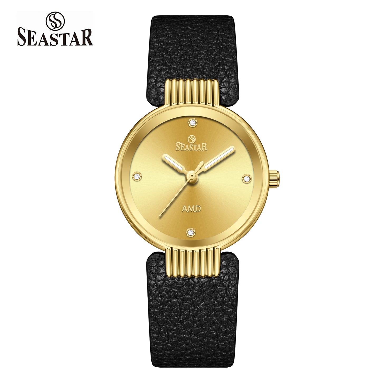 Seastar SS-2461L Vintage Round Ladies Watch | Petite Leather Strap Series