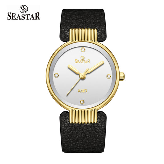 Seastar SS-2461M Men’s Classic Round Watch | Luxury Leather Strap Edition