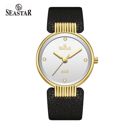 Seastar 2461 Couple – Leather Strap Watch Set For her & him