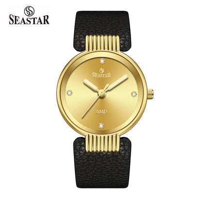 Seastar SS-2461M Men’s Classic Round Watch | Luxury Leather Strap Edition