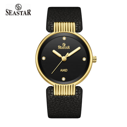 Seastar SS-2461M Men’s Classic Round Watch | Luxury Leather Strap Edition