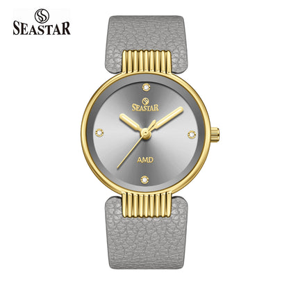 Seastar SS-2461M Men’s Classic Round Watch | Luxury Leather Strap Edition