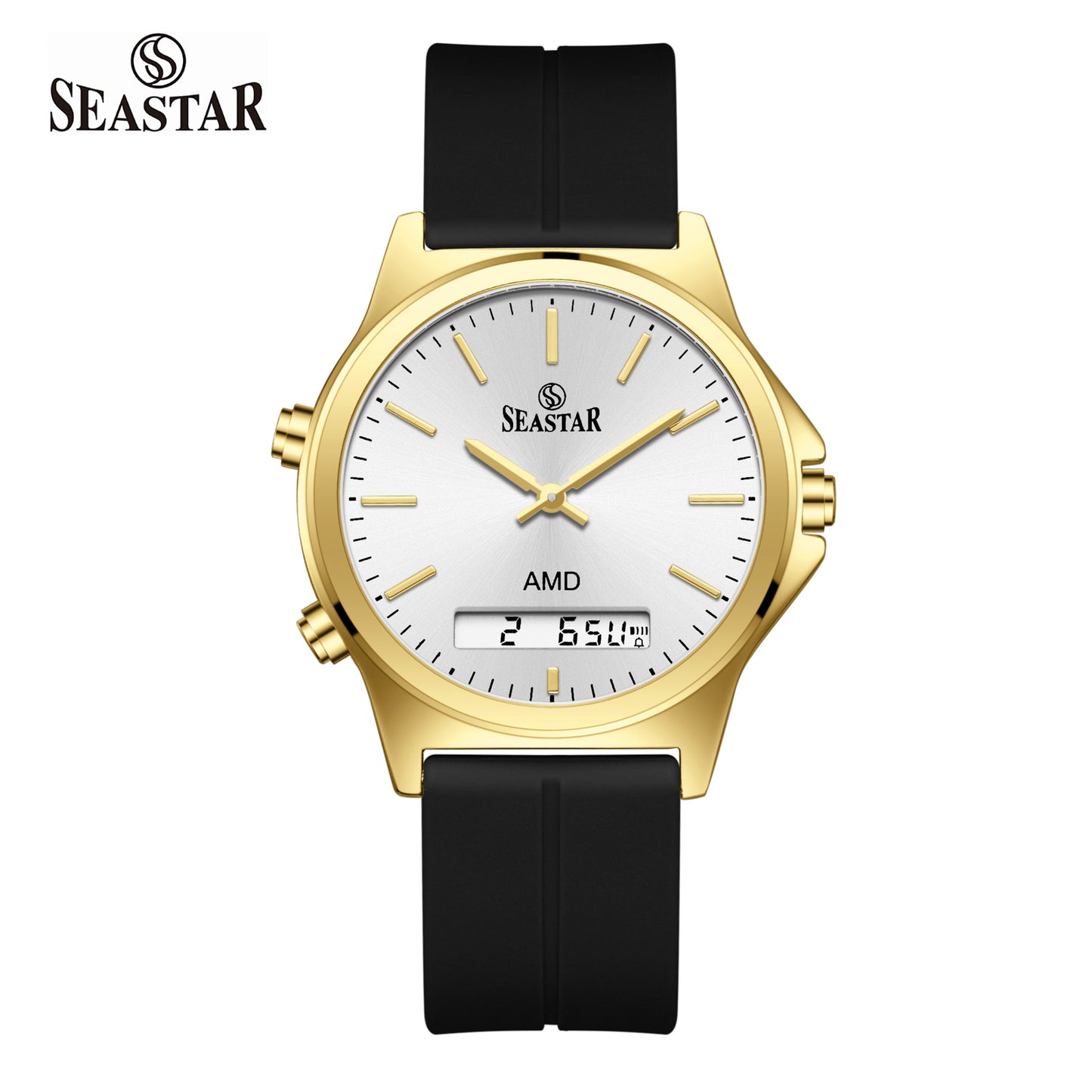 SS-2481M Dual-Display Sport Watch | Premium Silicone Strap Edition
