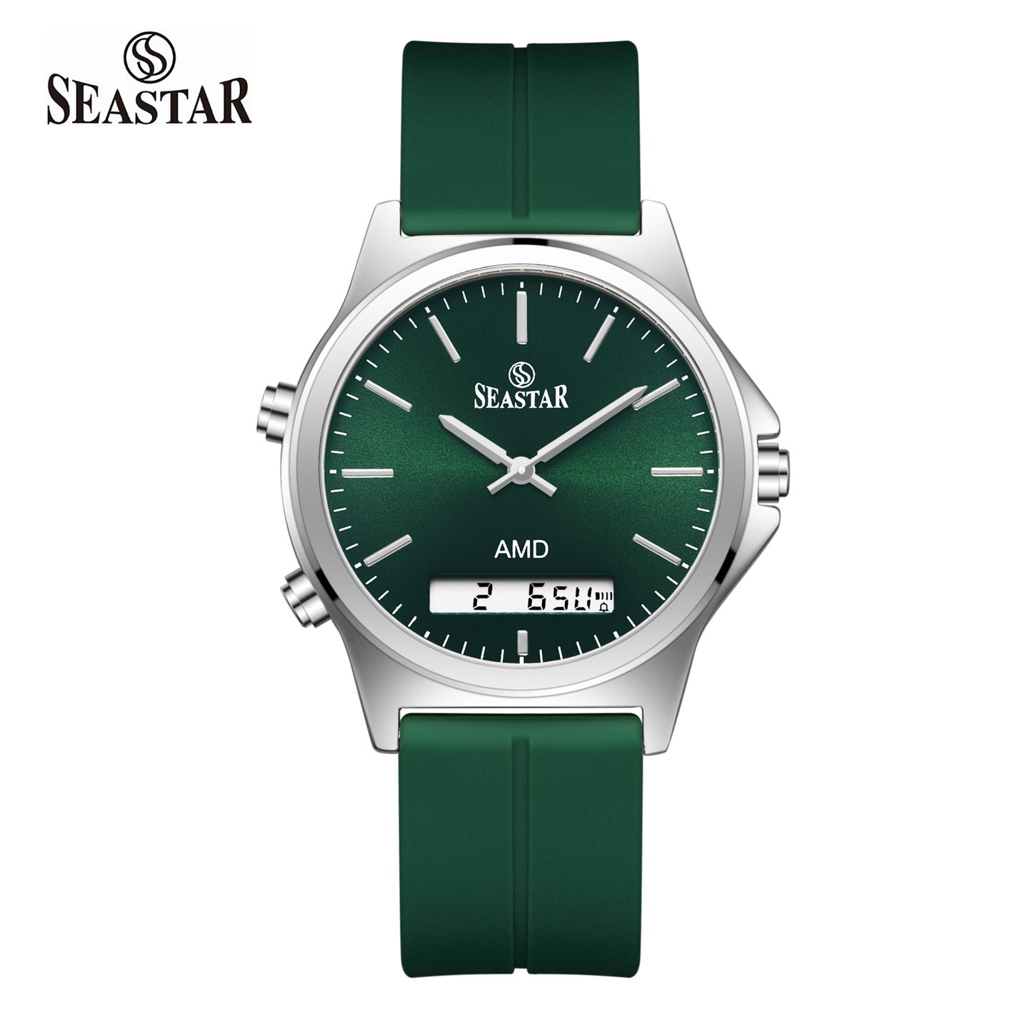 Seastar SS-2481M Dual-Display Sport Watch | Premium Silicone Strap Edition