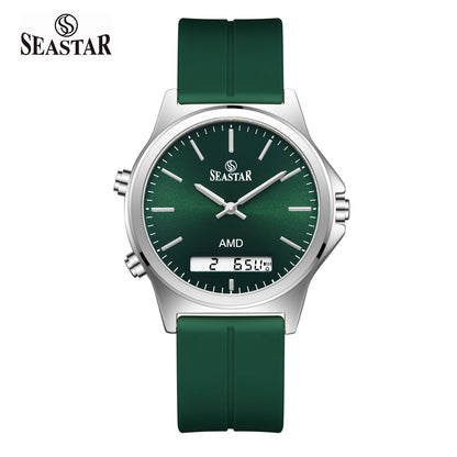 Seastar SS-2481M Dual-Display Sport Watch | Premium Silicone Strap Edition