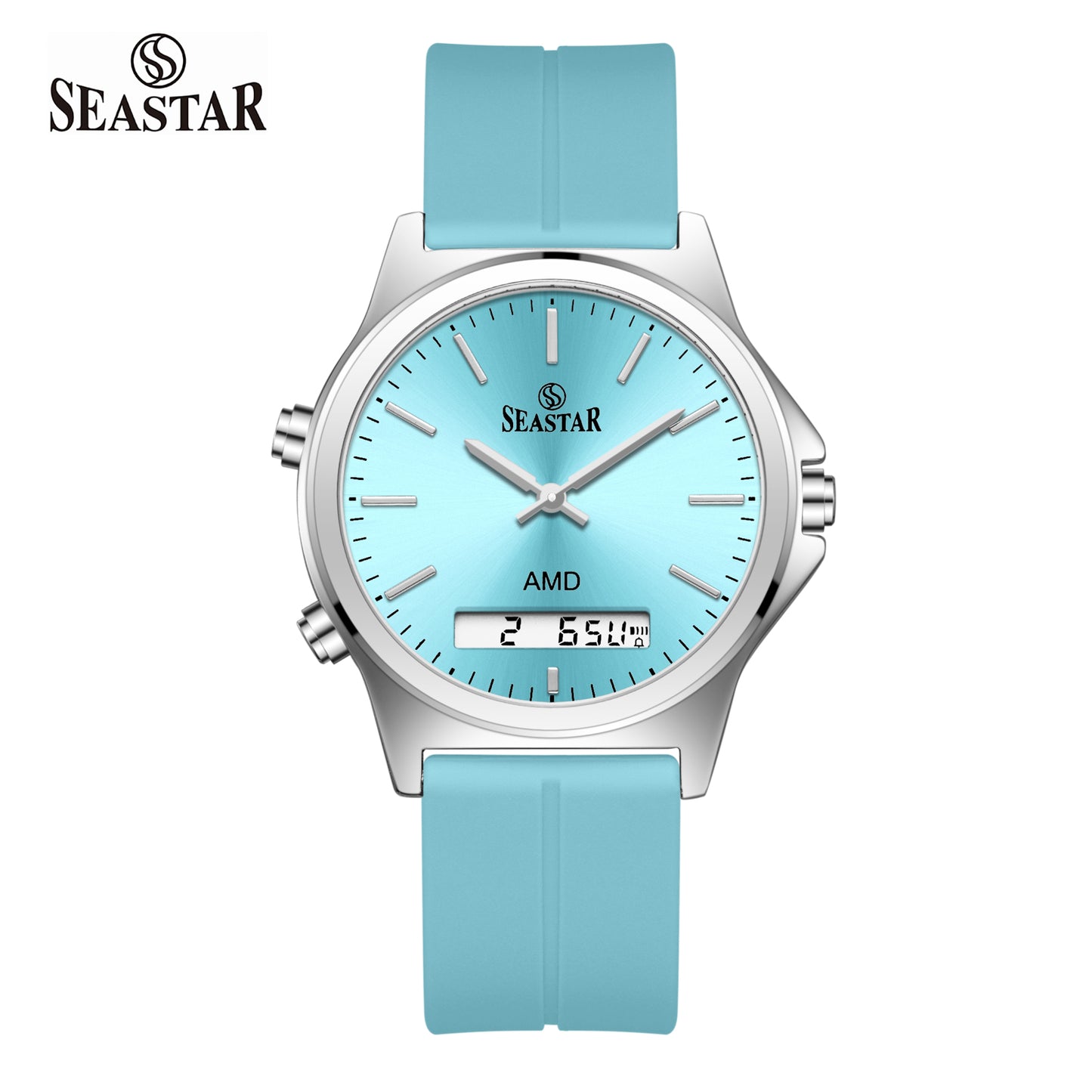Seastar SS-2481M Dual-Display Sport Watch | Premium Silicone Strap Edition