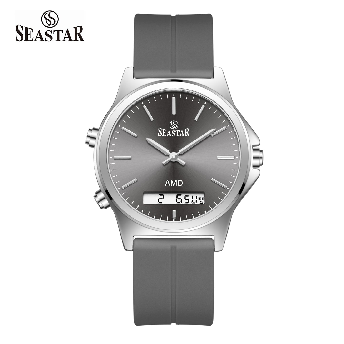 Seastar SS-2481M Dual-Display Sport Watch | Premium Silicone Strap Edition