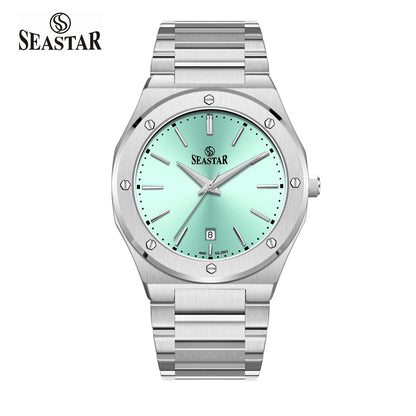 Seastar SS-2503M Luxury  Octagonal Bezel Stainless Steel Men's Watch