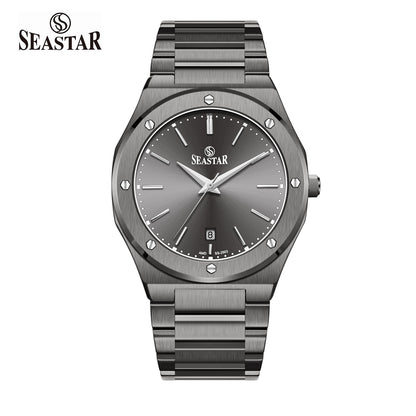 Seastar SS-2503M Luxury  Octagonal Bezel Stainless Steel Men's Watch