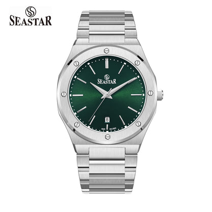 Seastar SS-2503M Luxury  Octagonal Bezel Stainless Steel Men's Watch