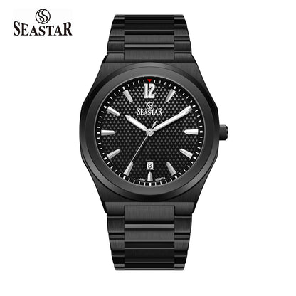 Seastar SS-2519M Textured Dial Stainless Steel Men's Watch