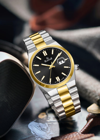 SS-2508M Classic President Magnified Date Premium Steel Men's Watch