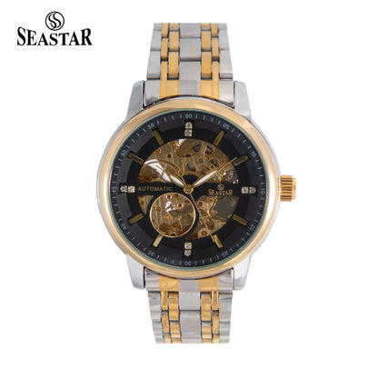 SEASTAR 8777 Automatic Skeleton Stainless Steel Chain Men's Luxury Watch
