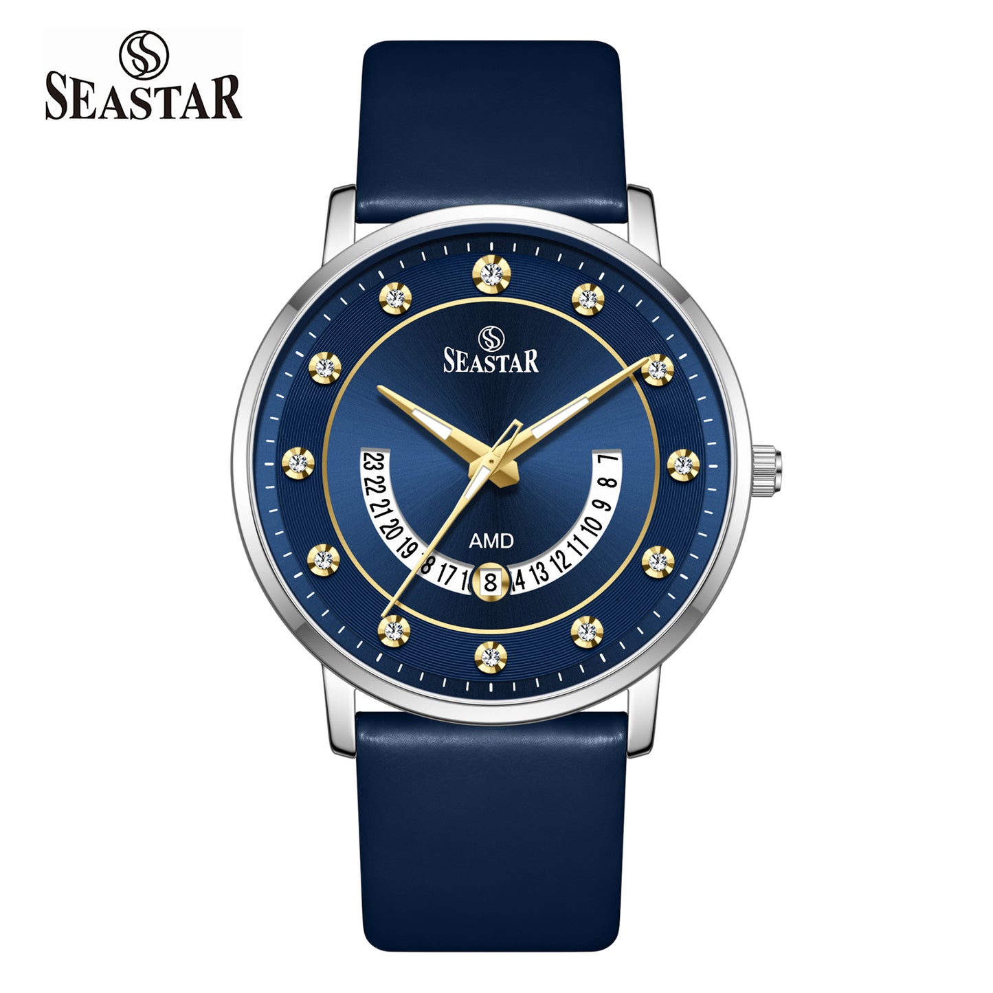SS-2478M  Date Display PU Leather Straps Men's Watch