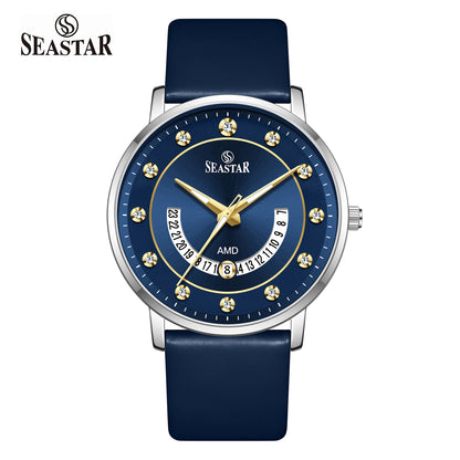 SS-2478M  Date Display PU Leather Straps Men's Watch