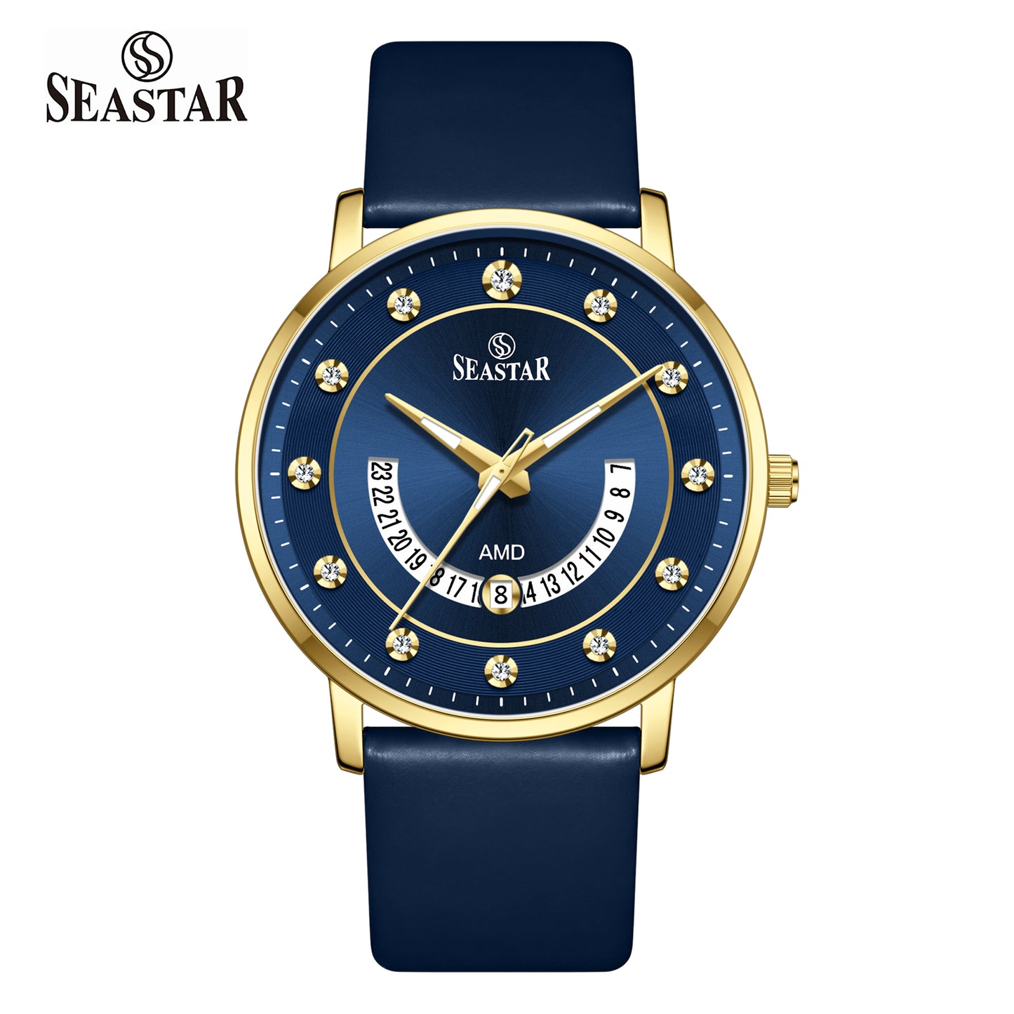 SS-2478M  Date Display PU Leather Straps Men's Watch