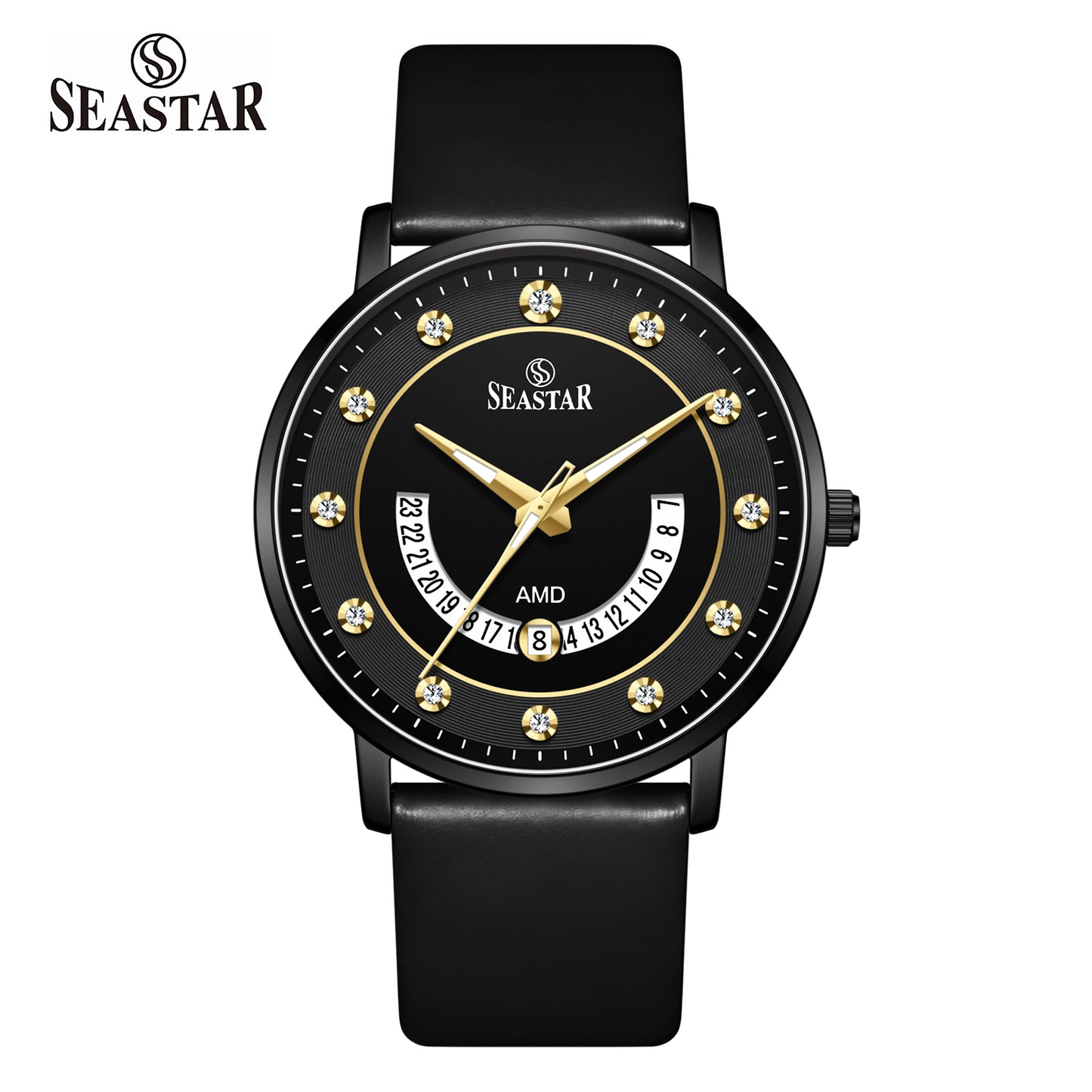 SS-2478M  Date Display PU Leather Straps Men's Watch