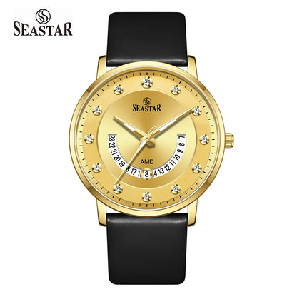 SS-2478M  Date Display PU Leather Straps Men's Watch