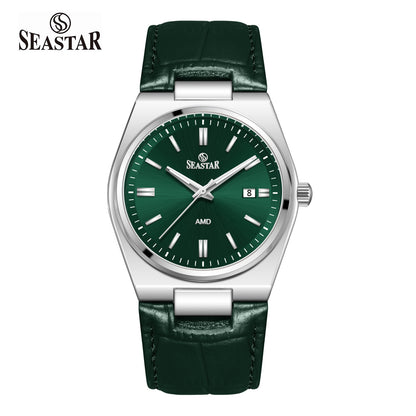 SS-2484M Classic  Textured Leather Strap Men's Watch