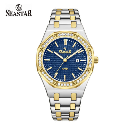 Seastar 9898 Stone Dial Stainless Steel Women's Watch