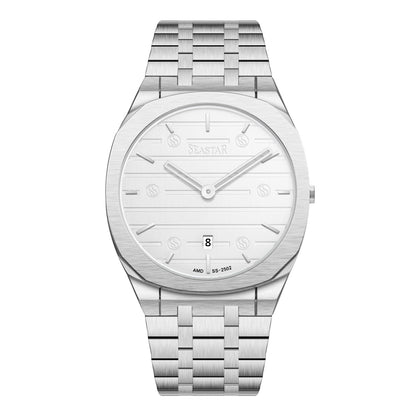 SS-2502M Luxury Stainless Steel Chain Horizontal Textured Men's Watch