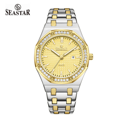 Seastar 9898 Stone Dial Stainless Steel Women's Watch