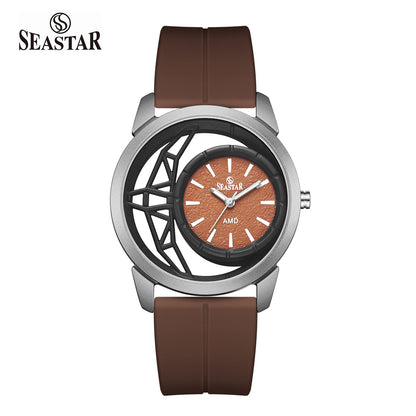 SS-2462M Semi-Skeleton Men's Premium Silicone Straps