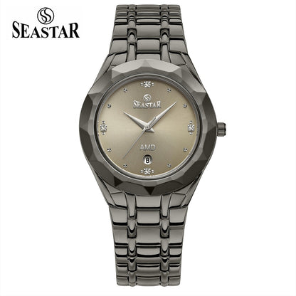 Seastar SS-2404M Men’s Two Tone Crystal Stainless Steel Watch