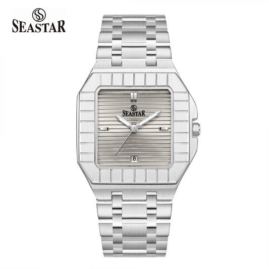 Seastar SS-2517M – Men’s Square Dial Stainless Steel Chain Watch